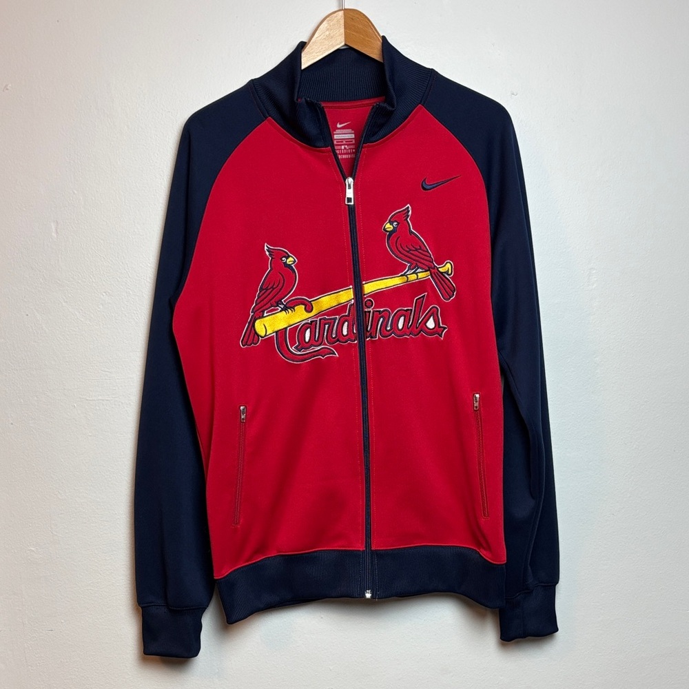 Nike St. Louis Cardinals Embroidered Warm Up Track Jacket Full Zip Men’s Medium